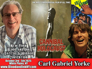Carl York Cannibal Holocaust Guest at the New York Blood and Ink Tattoo and Horror Convention at the Westchester County Center in White Plains NY