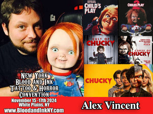 Alex Vincent Chucky Guest at the Blood and Ink Tattoo & Horror Con at the westchester County Center in White Plains, NY