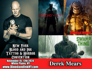 Derek Mears Jason Friday the 13th Swamp Thing and Predator Guest at the Blood and Ink Tattoo & Horror Con at the westchester County Center in White Plains, NY