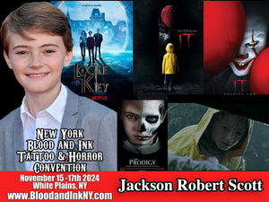 Jackson Robert Scott Georgie It Guest at the Blood and Ink Tattoo & Horror Con at the westchester County Center in White Plains, NY