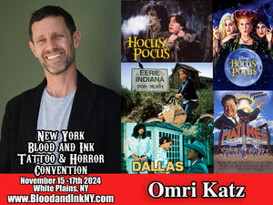 Omri Katz Hocus Pocus, Eerie Indiana, Dallas, Matinee, Guest at the Blood and Ink Tattoo & Horror Con at the westchester County Center in White Plains, NY