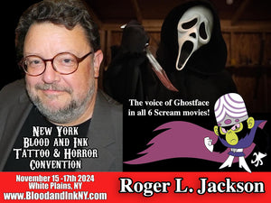 Roger L Jackson Ghostface Guest at the Blood and Ink Tattoo & Horror Con at the westchester County Center in White Plains, NY