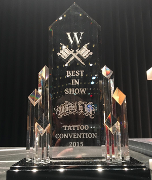 Best in Show Trophy Blood and Ink Tattoo & Horror Convention at the Westchester County Center in White Plains New York